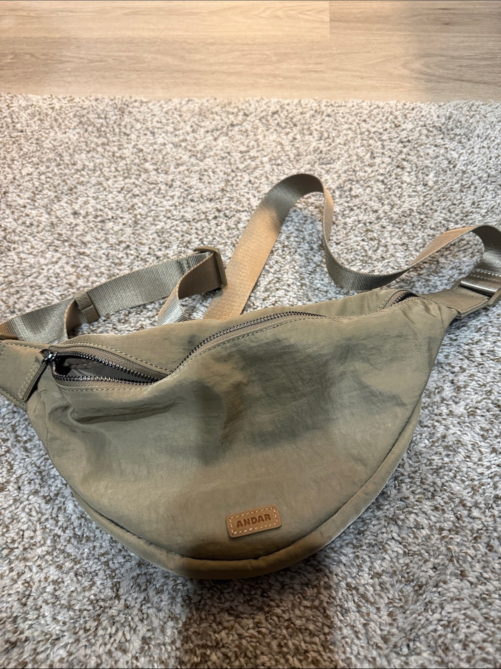 Andar Olive Green Crossbody Fanny Pack
